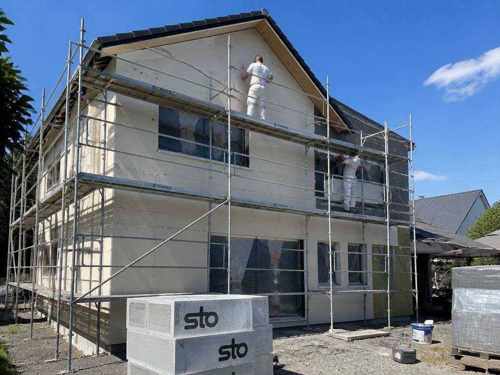 Isolation thermique par l'extérieur d'une maison